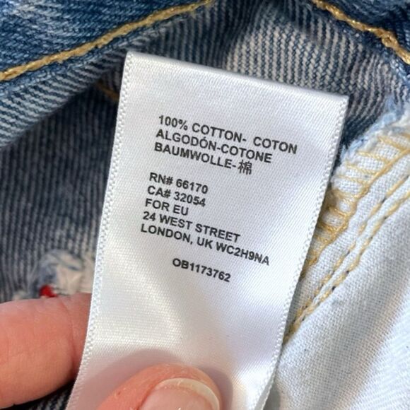 BDG Urban Outfitters Slim‎ Straight Acid Wash Mid Rise Cotton Jeans, Size 28 - Picture 6 of 6